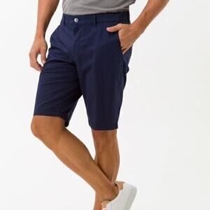 Brax Men’s Bozen Navy Blue Stretch Cotton Flat Front Shorts Size 44x34 NWT